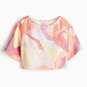 NWOT H&M Linen-Blend Blouse